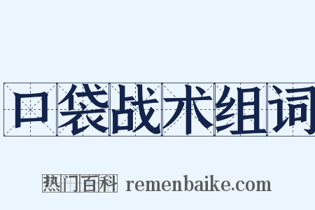 口袋战术组词是什么意思的图片